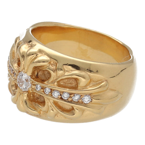 【中古】 CHROME HEARTS クロムハーツ フローラルクロスリング 22K パヴェダイヤ 指輪 アクセサリー ジュエリー メンズ 22022578 AO 【中古】 CHROME HEARTS クロムハーツ フローラルクロスリング 22K パヴェダイヤ 指輪 アクセサリー ジュエリー メンズ 22022578 AO