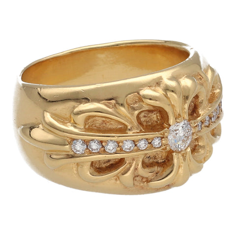 【中古】 CHROME HEARTS クロムハーツ フローラルクロスリング 22K パヴェダイヤ 指輪 アクセサリー ジュエリー メンズ 22022578 AO 【中古】 CHROME HEARTS クロムハーツ フローラルクロスリング 22K パヴェダイヤ 指輪 アクセサリー ジュエリー メンズ 22022578 AO