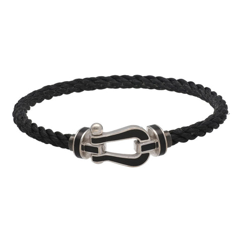 【中古】 FRED フレッド フォース10 ブレスレット ラージモデル 17 0B0045-6B0275 K18WG ホワイトゴールド ブラックラッカー LM 22032337 RS 【中古】 FRED フレッド フォース10 ブレスレット ラージモデル 17 0B0045-6B0275 K18WG ホワイトゴールド ブラックラッカー LM 22032337 RS