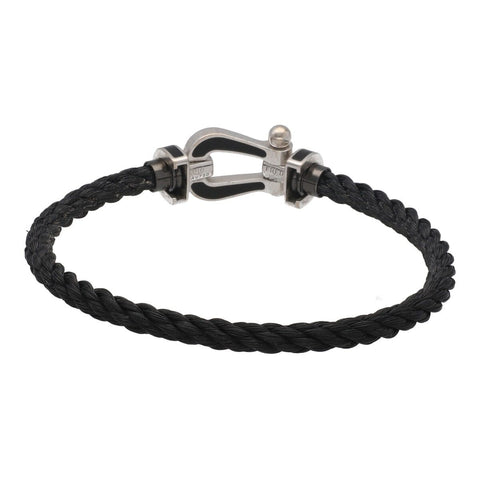 【中古】 FRED フレッド フォース10 ブレスレット ラージモデル 17 0B0045-6B0275 K18WG ホワイトゴールド ブラックラッカー LM 22032337 RS 【中古】 FRED フレッド フォース10 ブレスレット ラージモデル 17 0B0045-6B0275 K18WG ホワイトゴールド ブラックラッカー LM 22032337 RS