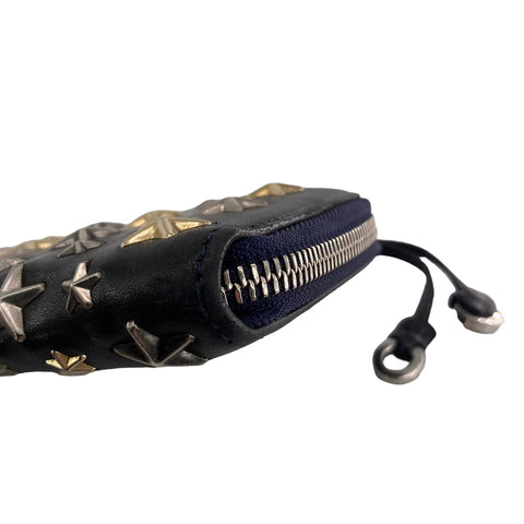 【中古】 Jimmy Choo ジミーチュウ スタースタッズラウンドウォレット 長財布 内キャンバス 22043009 AS 【中古】 Jimmy Choo ジミーチュウ スタースタッズラウンドウォレット 長財布 内キャンバス 22043009 AS