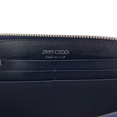 【中古】 Jimmy Choo ジミーチュウ スタースタッズラウンドウォレット 長財布 内キャンバス 22043009 AS 【中古】 Jimmy Choo ジミーチュウ スタースタッズラウンドウォレット 長財布 内キャンバス 22043009 AS