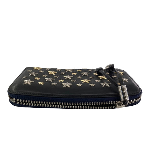 【中古】 Jimmy Choo ジミーチュウ スタースタッズラウンドウォレット 長財布 内キャンバス 22043009 AS 【中古】 Jimmy Choo ジミーチュウ スタースタッズラウンドウォレット 長財布 内キャンバス 22043009 AS