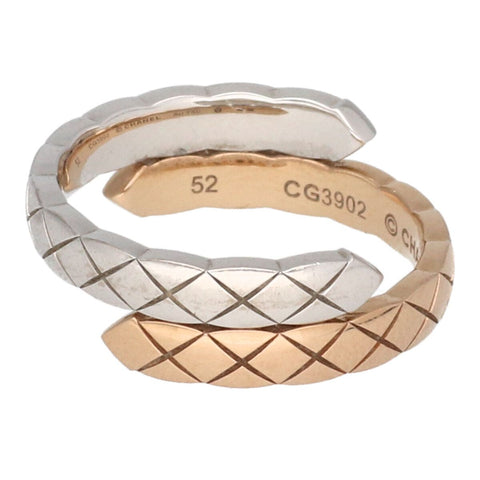 【中古】CHANEL シャネル 指輪 J11971 ココ クラッシュ コレクションリング #52 YG WG 22046178 MK 【中古】CHANEL シャネル 指輪 J11971 ココ クラッシュ コレクションリング #52 YG WG 22046178 MK