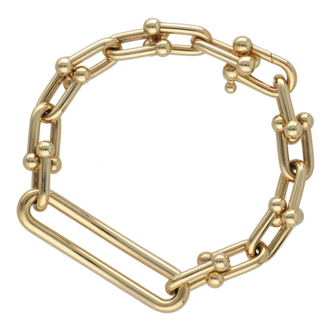 【中古】 Tiffany & Co. ティファニー ハードウェア ミディアム リンク ブレスレット Au750 イエローゴールド K18 YG 22046218 RS 【中古】 Tiffany & Co. ティファニー ハードウェア ミディアム リンク ブレスレット Au750 イエローゴールド K18 YG 22046218 RS