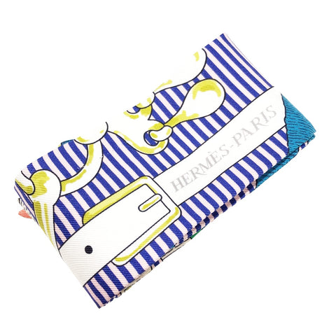 【中古】 HERMES エルメス レディーススカーフ ツイリー ツイリー スカーフ 緑/赤/青 23010335 YM 【中古】 HERMES エルメス レディーススカーフ ツイリー ツイリー スカーフ 緑/赤/青 23010335 YM