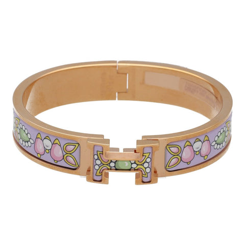 【中古】 HERMES エルメス クリッククラック PM マハラジャの装身具 ピンクゴールド パープル マルチカラー バングル ブレスレット 23027658 RS 【中古】 HERMES エルメス クリッククラック PM マハラジャの装身具 ピンクゴールド パープル マルチカラー バングル ブレスレット 23027658 RS