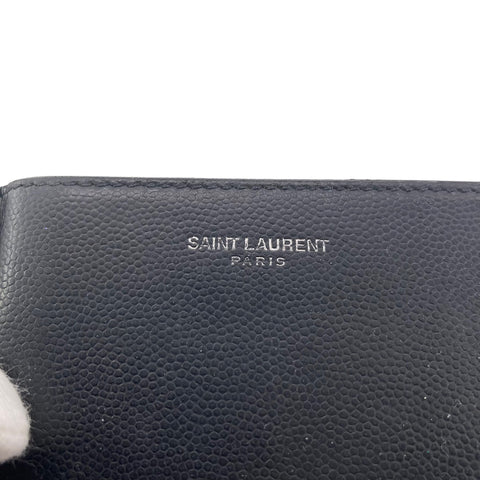 【中古】 Saint Laurent サンローラン ビルクリップウォレット マネークリップ付 カードケース 黒 レザー 378005BTY0N1000 23032475 AS 【中古】 Saint Laurent サンローラン ビルクリップウォレット マネークリップ付 カードケース 黒 レザー 378005BTY0N1000 23032475 AS