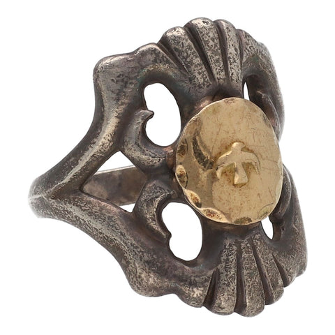 【中古】 goro's ゴローズ 大金メタル付きキャストリング 指輪 K18 シルバー アクセサリー 23036843 AO 【中古】 goro's ゴローズ 大金メタル付きキャストリング 指輪 K18 シルバー アクセサリー 23036843 AO