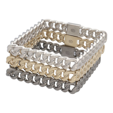 【中古】CHANEL シャネル バングル B15P ココマーク チェーン スクエア 三連 メタル ゴージャス ドレス 23037476 MK 【中古】CHANEL シャネル バングル B15P ココマーク チェーン スクエア 三連 メタル ゴージャス ドレス 23037476 MK