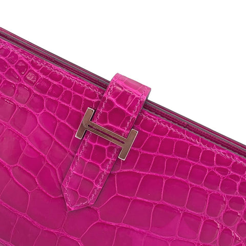 【中古】 HERMES エルメス ベアンスフレ メンズ 財布 アリゲーター 長財布 二つ折り財布 D刻印 クロコダイル パープル 23038019 AO 【中古】 HERMES エルメス ベアンスフレ メンズ 財布 アリゲーター 長財布 二つ折り財布 D刻印 クロコダイル パープル 23038019 AO
