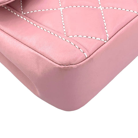 【中古】 CHANEL シャネル ワイルドステッチ ハンドバッグ トップハンドル ターンロック ココマーク ラムスキン ショルダー ヴィンテージ レディース 23038208 AO 【中古】 CHANEL シャネル ワイルドステッチ ハンドバッグ トップハンドル ターンロック ココマーク ラムスキン ショルダー ヴィンテージ レディース 23038208 AO