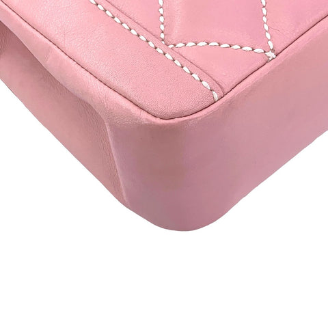 【中古】 CHANEL シャネル ワイルドステッチ ハンドバッグ トップハンドル ターンロック ココマーク ラムスキン ショルダー ヴィンテージ レディース 23038208 AO 【中古】 CHANEL シャネル ワイルドステッチ ハンドバッグ トップハンドル ターンロック ココマーク ラムスキン ショルダー ヴィンテージ レディース 23038208 AO