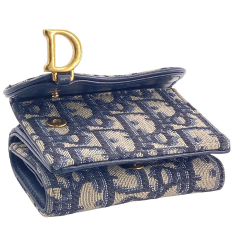 【中古】 Christian Dior クリスチャン・ディオール サドルコンパクトウォレット セット オブリーク S5653CTZQ 3つ折り財布 23040944 AS 【中古】 Christian Dior クリスチャン・ディオール サドルコンパクトウォレット セット オブリーク S5653CTZQ 3つ折り財布 23040944 AS