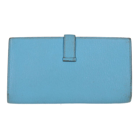 【中古】 HERMES エルメス ベアン スフレ シェーブル・ミゾール セレスト シルバー金具 C刻印 ライトブルー 水色 長財布 二つ折り ウォレット 20035544 RS 【中古】 HERMES エルメス ベアン スフレ シェーブル・ミゾール セレスト シルバー金具 C刻印 ライトブルー 水色 長財布 二つ折り ウォレット 20035544 RS