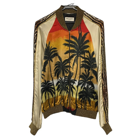 【中古】 Saint Laurent サンローラン サンセット パームツリー スーベニアジャケット 415814 Y548K 16SS ブルゾン スパンコール 総柄 トラックジャケット 21042951 AO 【中古】 Saint Laurent サンローラン サンセット パームツリー スーベニアジャケット 415814 Y548K 16SS ブルゾン スパンコール 総柄 トラックジャケット 21042951 AO