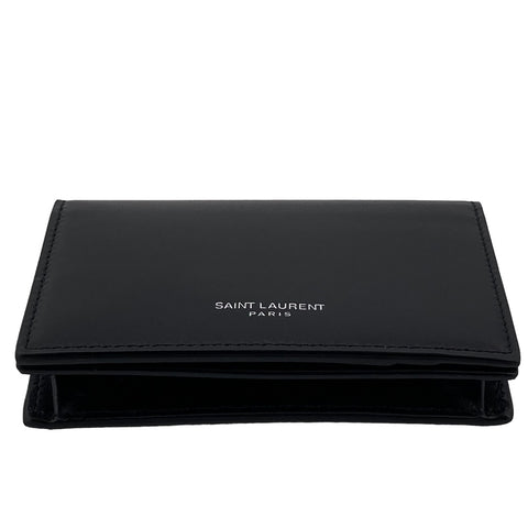 【中古】 Saint Laurent サンローラン クラシックサンローラン 2つ折り ビジネス カードケース 469338 黒 レザー メンズ 22037133 AS 【中古】 Saint Laurent サンローラン クラシックサンローラン 2つ折り ビジネス カードケース 469338 黒 レザー メンズ 22037133 AS