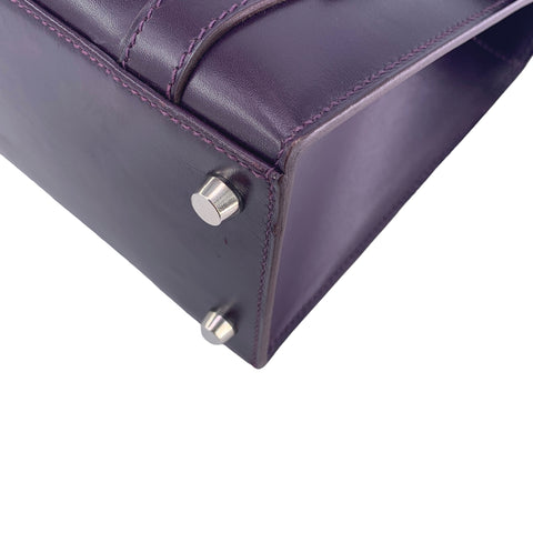 【中古】 HERMES エルメス ドラッグ2 27 ハンドバッグ □F刻印 ボックスカーフ トート パープル 22046711 AO 【中古】 HERMES エルメス ドラッグ2 27 ハンドバッグ □F刻印 ボックスカーフ トート パープル 22046711 AO