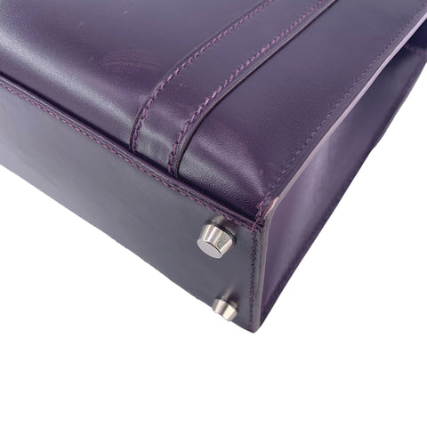 【中古】 HERMES エルメス ドラッグ2 27 ハンドバッグ □F刻印 ボックスカーフ トート パープル 22046711 AO 【中古】 HERMES エルメス ドラッグ2 27 ハンドバッグ □F刻印 ボックスカーフ トート パープル 22046711 AO
