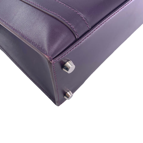 【中古】 HERMES エルメス ドラッグ2 27 ハンドバッグ □F刻印 ボックスカーフ トート パープル 22046711 AO 【中古】 HERMES エルメス ドラッグ2 27 ハンドバッグ □F刻印 ボックスカーフ トート パープル 22046711 AO