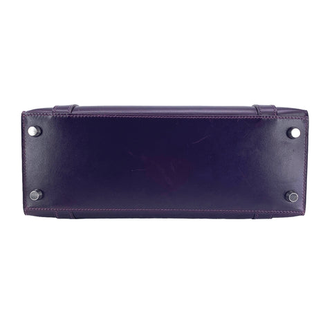 【中古】 HERMES エルメス ドラッグ2 27 ハンドバッグ □F刻印 ボックスカーフ トート パープル 22046711 AO 【中古】 HERMES エルメス ドラッグ2 27 ハンドバッグ □F刻印 ボックスカーフ トート パープル 22046711 AO