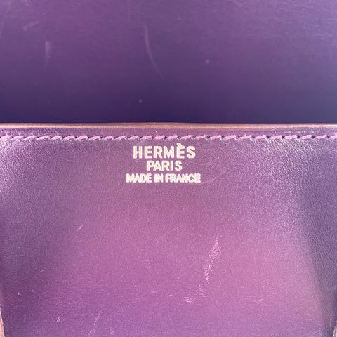 【中古】 HERMES エルメス ドラッグ2 27 ハンドバッグ □F刻印 ボックスカーフ トート パープル 22046711 AO 【中古】 HERMES エルメス ドラッグ2 27 ハンドバッグ □F刻印 ボックスカーフ トート パープル 22046711 AO