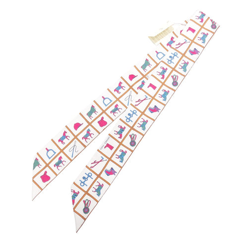【中古】 HERMES エルメス レディーススカーフ ツイリー Couvertures et Tenues de Jour 23002447 YM 【中古】 HERMES エルメス レディーススカーフ ツイリー Couvertures et Tenues de Jour 23002447 YM