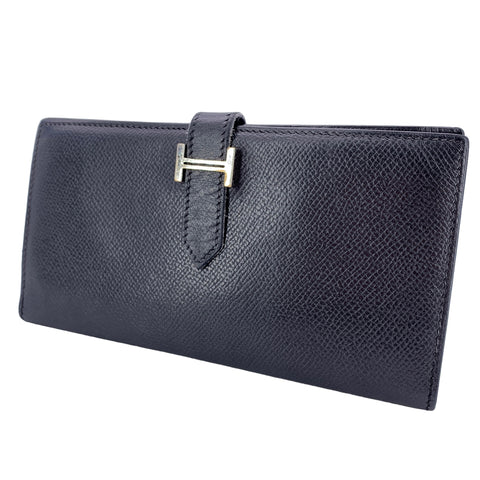 【中古】HERMES エルメス メンズ財布 ベアンクラシック ヴォーエプソン SV金具 □I刻印(2005年頃製造) ブラック 23004539 MK 【中古】HERMES エルメス メンズ財布 ベアンクラシック ヴォーエプソン SV金具 □I刻印(2005年頃製造) ブラック 23004539 MK
