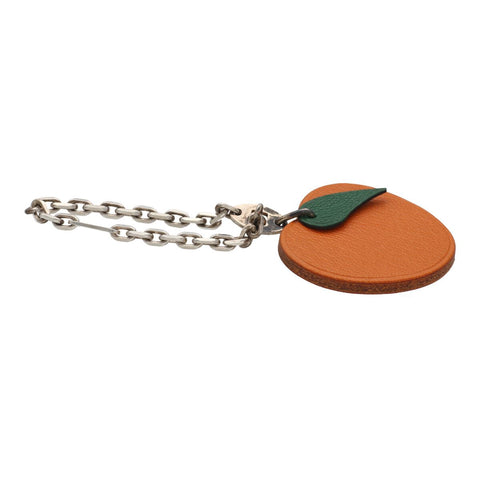 【中古】 HERMES エルメス バッグチャーム オレンジ アプリコット フルーツ レザー 23006190 MK 【中古】 HERMES エルメス バッグチャーム オレンジ アプリコット フルーツ レザー 23006190 MK