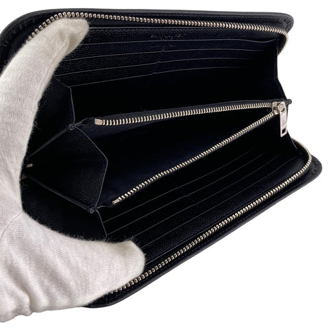 【中古】 Saint Laurent サンローラン フルジップウォレット メンズ 長財布 黒 グレインレザー 23016367 AS 【中古】 Saint Laurent サンローラン フルジップウォレット メンズ 長財布 黒 グレインレザー 23016367 AS
