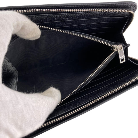 【中古】 Saint Laurent サンローラン フルジップウォレット メンズ 長財布 黒 グレインレザー 23016367 AS 【中古】 Saint Laurent サンローラン フルジップウォレット メンズ 長財布 黒 グレインレザー 23016367 AS