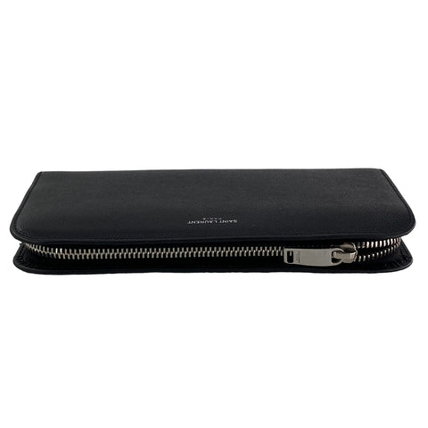【中古】 Saint Laurent サンローラン フルジップウォレット メンズ 長財布 黒 グレインレザー 23016367 AS 【中古】 Saint Laurent サンローラン フルジップウォレット メンズ 長財布 黒 グレインレザー 23016367 AS