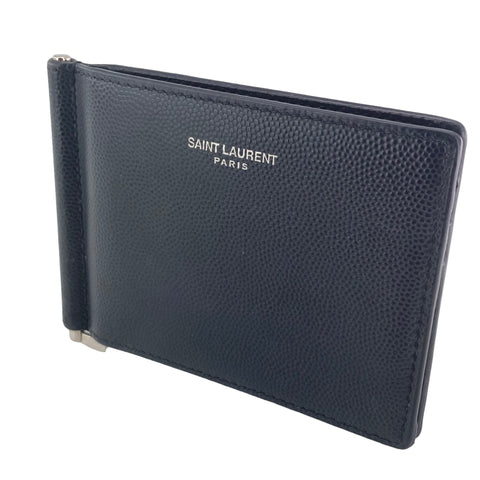 【中古】 Saint Laurent サンローラン ビルクリップウォレット 2つ折り マネークリップ 378005 黒 23017646 AS 【中古】 Saint Laurent サンローラン ビルクリップウォレット 2つ折り マネークリップ 378005 黒 23017646 AS