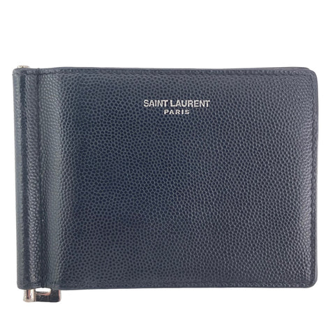 【中古】 Saint Laurent サンローラン ビルクリップウォレット 2つ折り マネークリップ 378005 黒 23017646 AS 【中古】 Saint Laurent サンローラン ビルクリップウォレット 2つ折り マネークリップ 378005 黒 23017646 AS