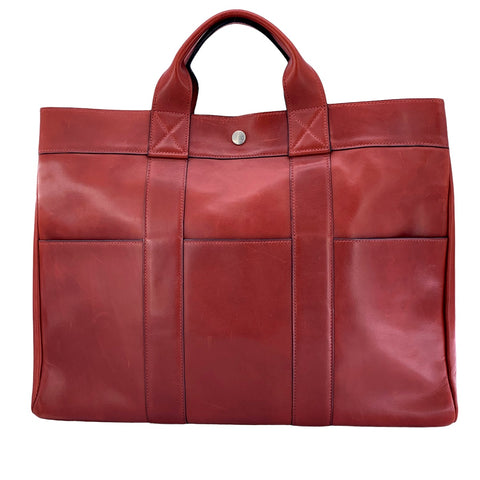 【中古】 HERMES エルメス フールトゥMM オールレザー トートバッグ レッド □F刻印 エヴァーカーフ ハンドバッグ 23021861 AO 【中古】 HERMES エルメス フールトゥMM オールレザー トートバッグ レッド □F刻印 エヴァーカーフ ハンドバッグ 23021861 AO