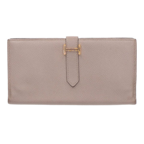【中古】 HERMES エルメス ベアン スフレ ヴォー・エプソン エトゥープ ゴールド金具 C刻印 長財布 エトープ 二つ折り ウォレット 23021986 RS 【中古】 HERMES エルメス ベアン スフレ ヴォー・エプソン エトゥープ ゴールド金具 C刻印 長財布 エトープ 二つ折り ウォレット 23021986 RS