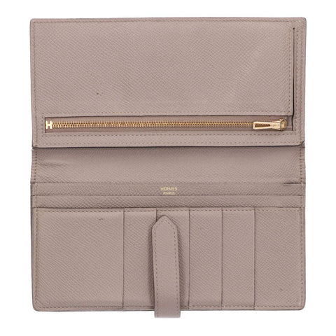 【中古】 HERMES エルメス ベアン スフレ ヴォー・エプソン エトゥープ ゴールド金具 C刻印 長財布 エトープ 二つ折り ウォレット 23021986 RS 【中古】 HERMES エルメス ベアン スフレ ヴォー・エプソン エトゥープ ゴールド金具 C刻印 長財布 エトープ 二つ折り ウォレット 23021986 RS