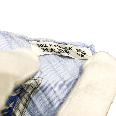 【中古】 HERMES エルメス レディーススカーフ プリーツ スカーフ ブルー 23025362 YM 【中古】 HERMES エルメス レディーススカーフ プリーツ スカーフ ブルー 23025362 YM