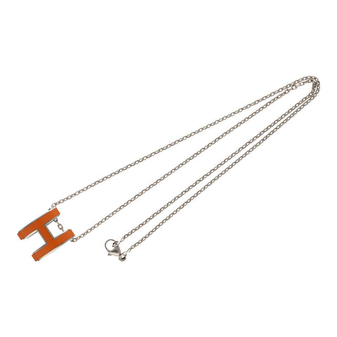 【中古】 HERMES エルメス ポップ アッシュ ネックレス シルバー/オレンジ Hモチーフ ペンダント 23027206DS 【中古】 HERMES エルメス ポップ アッシュ ネックレス シルバー/オレンジ Hモチーフ ペンダント 23027206DS