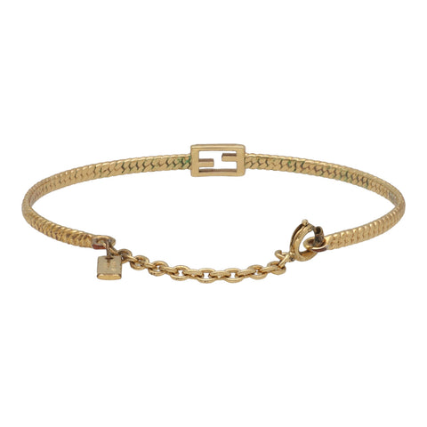 【中古】 Fendi フェンディ バゲット ブレスレット 8AG988B08F0CFK ゴールド FF ズッカ バングル 23027644 RS 【中古】 Fendi フェンディ バゲット ブレスレット 8AG988B08F0CFK ゴールド FF ズッカ バングル 23027644 RS