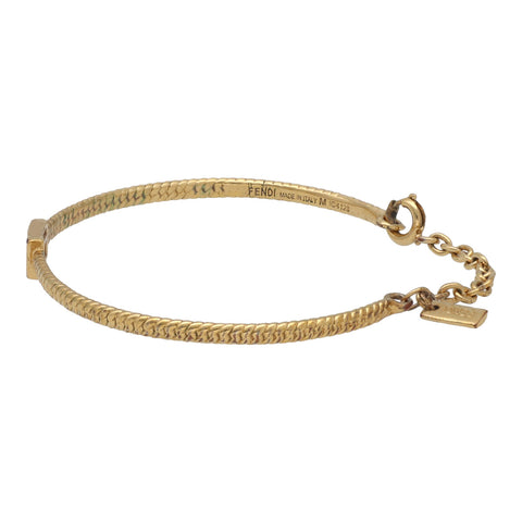 【中古】 Fendi フェンディ バゲット ブレスレット 8AG988B08F0CFK ゴールド FF ズッカ バングル 23027644 RS 【中古】 Fendi フェンディ バゲット ブレスレット 8AG988B08F0CFK ゴールド FF ズッカ バングル 23027644 RS