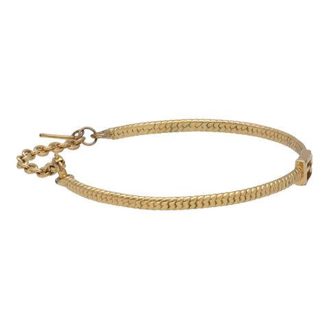 【中古】 Fendi フェンディ バゲット ブレスレット 8AG988B08F0CFK ゴールド FF ズッカ バングル 23027644 RS 【中古】 Fendi フェンディ バゲット ブレスレット 8AG988B08F0CFK ゴールド FF ズッカ バングル 23027644 RS