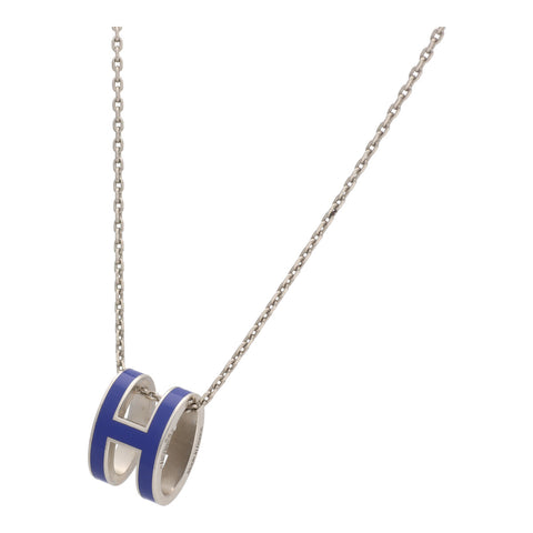 【中古】 HERMES エルメス ポップ アッシュ ネックレス シルバー/ブルー Hモチーフ ペンダント23029343DS 【中古】 HERMES エルメス ポップ アッシュ ネックレス シルバー/ブルー Hモチーフ ペンダント23029343DS