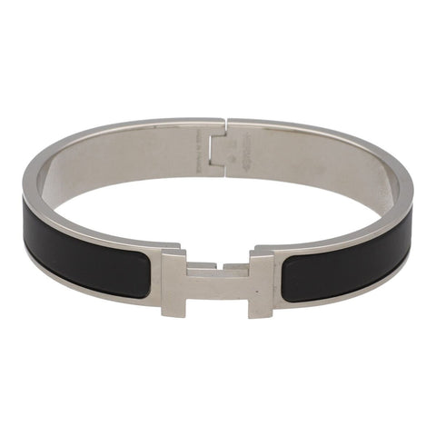 【中古】 HERMES エルメス クリッククラック PM ブラック シルバー バングル ブレスレット 23029396 RS 【中古】 HERMES エルメス クリッククラック PM ブラック シルバー バングル ブレスレット 23029396 RS