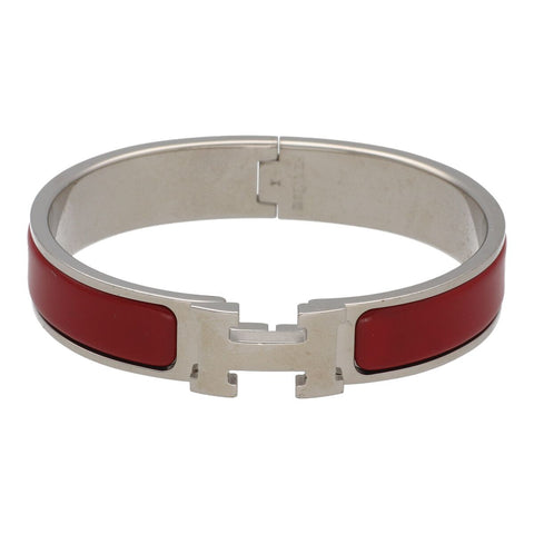 【中古】 HERMES エルメス クリッククラック PM レッド シルバー バングル ブレスレット 23029401 RS 【中古】 HERMES エルメス クリッククラック PM レッド シルバー バングル ブレスレット 23029401 RS
