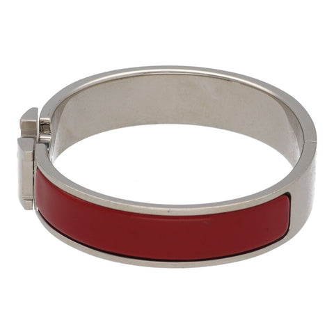 【中古】 HERMES エルメス クリッククラック PM レッド シルバー バングル ブレスレット 23029401 RS 【中古】 HERMES エルメス クリッククラック PM レッド シルバー バングル ブレスレット 23029401 RS