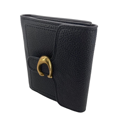 【中古】 COACH コーチ レディース 3つ折財布 レザー 黒 23031499 AS 【中古】 COACH コーチ レディース 3つ折財布 レザー 黒 23031499 AS