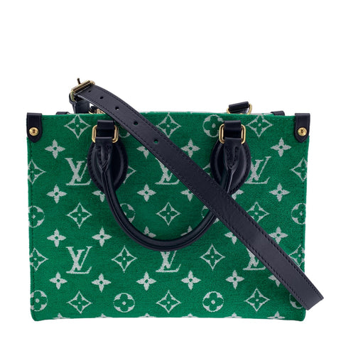 【中古】 LOUIS VUITTON ルイ・ヴィトン LVマッチ オンザゴーPM M46216 モノグラム ジャガード ベルベット グリーン 23032526 RD 【中古】 LOUIS VUITTON ルイ・ヴィトン LVマッチ オンザゴーPM M46216 モノグラム ジャガード ベルベット グリーン 23032526 RD