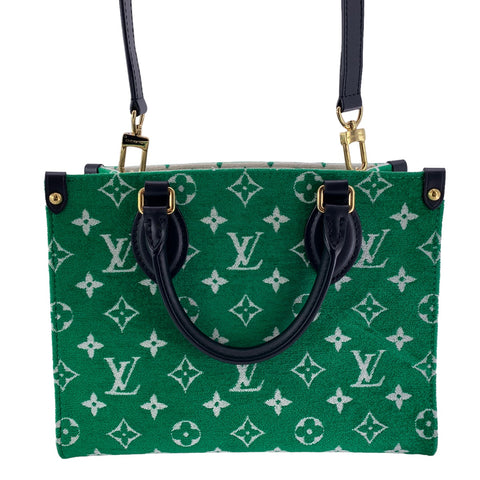 【中古】 LOUIS VUITTON ルイ・ヴィトン LVマッチ オンザゴーPM M46216 モノグラム ジャガード ベルベット グリーン 23032526 RD 【中古】 LOUIS VUITTON ルイ・ヴィトン LVマッチ オンザゴーPM M46216 モノグラム ジャガード ベルベット グリーン 23032526 RD