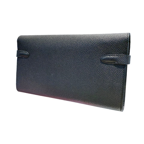 【中古】 HERMES エルメス メンズ財布 ケリーウォレット ロング エプソン ブラック D刻印 23035005 AK 【中古】 HERMES エルメス メンズ財布 ケリーウォレット ロング エプソン ブラック D刻印 23035005 AK